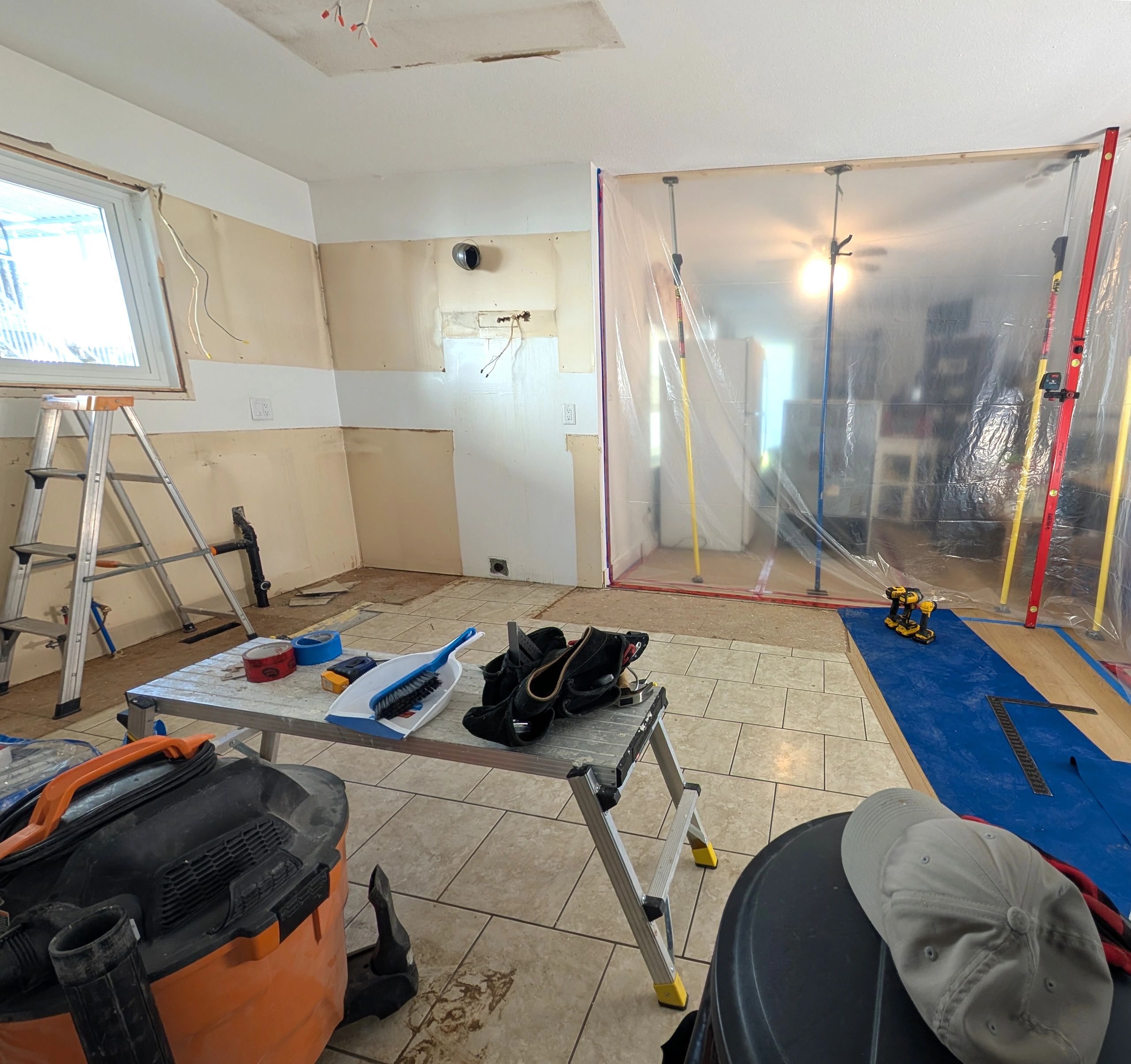 Home renovation project in progress