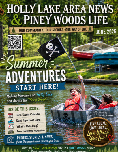 June 2026 cover of Holly Lake Area News featuring summer boating on a lake